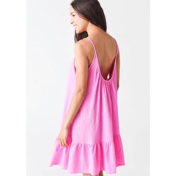 9 Seed St. Tropez Ruffle Mini Dress Cover Up Sz. O/S - Picture 2 of 7